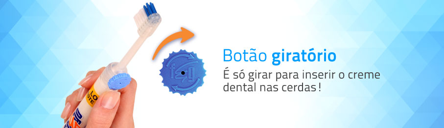 Escova com Creme Dental | Azul