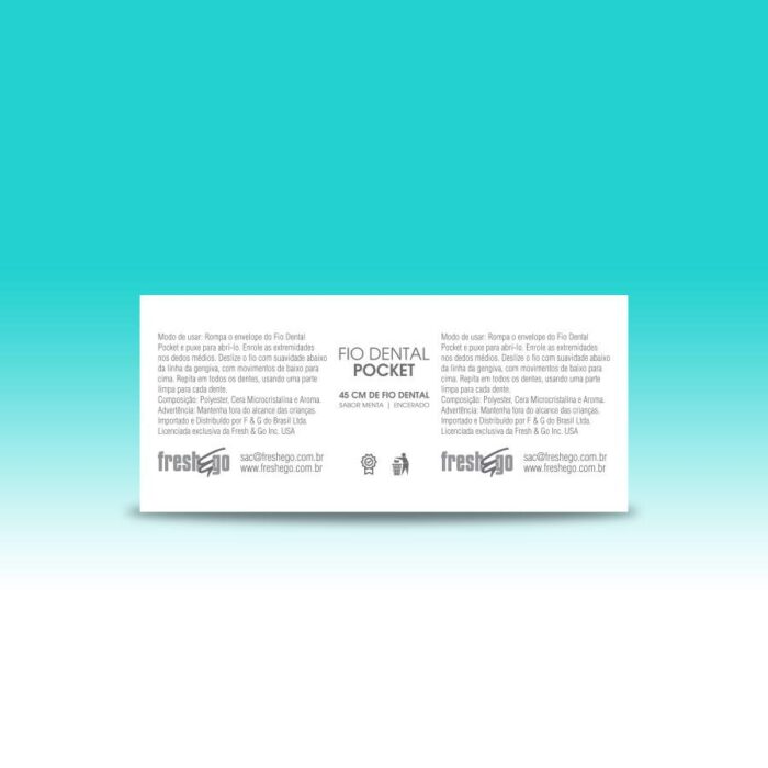 FIO DENTAL POCKET FRESH E GO – PERSONALIZADO COM A SUA MARCA – 500 SACHÊS - Imagem 3