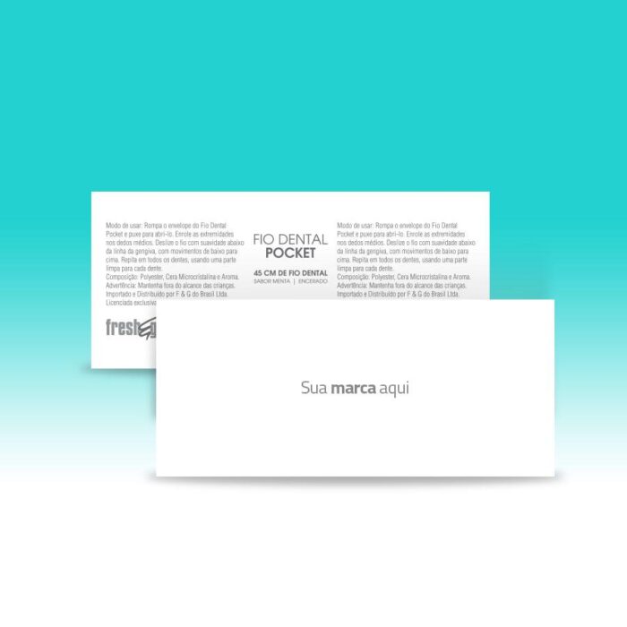 FIO DENTAL POCKET FRESH E GO – PERSONALIZADO COM A SUA MARCA – 500 SACHÊS - Imagem 5